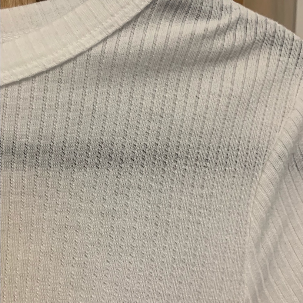 White Ribbed Tee - Picture 2 of 2
